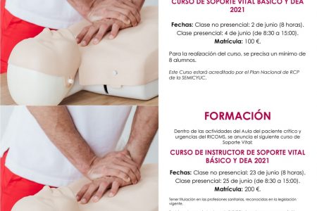 REANIMACIÓN CARDIOPULMONAR: Nueva oferta docente dirigida a médicos y otros profesionales