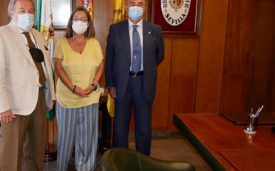 Regina Serrano, delegada territorial de Salud y Familias, agradece al Colegio de Médicos de Sevilla su labor durante la pandemia