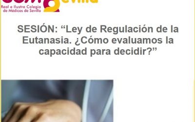 El RICOMS organiza la conferencia “Ley de Regulación de la Eutanasia. ¿Cómo evaluamos la capacidad para decidir?”