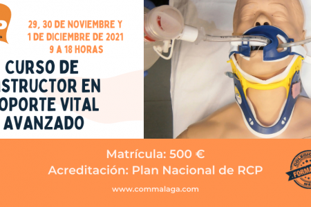 Curso de Instructor en Soporte Vital Avanzado, en Málaga