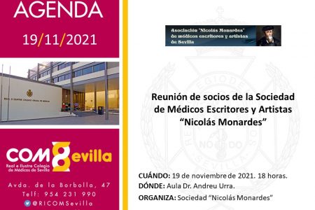 Reunión de socios de la Sociedad de Médicos Escritores y Artistas “Nicolás Monardes”