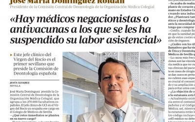 Entrevista en ABC al Dr. Domínguez Roldán, presidente de la Comisión de Deontología nacional