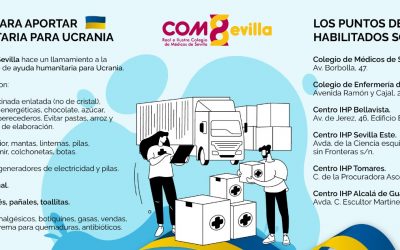 El Colegio de Médicos de Sevilla recoge material, alimentos y medicamentos para Ucrania