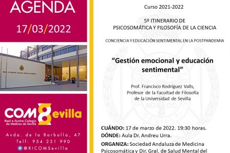 5º Itinerario de Psicosomática y Filosofía de la Ciencia: «Gestión emocional y educación sentimental»