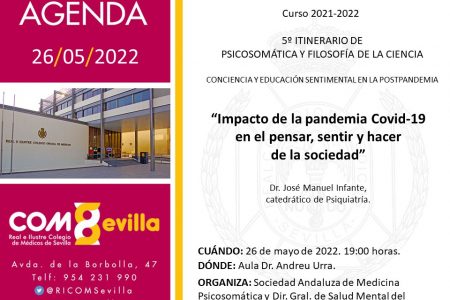 5º Itinerario de Psicosomática y Filosofía de la Ciencia: «Impacto de la pandemia Covid-19 en el pensar, sentir y hacer de la sociedad»