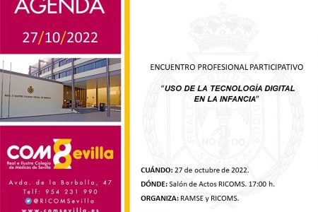La RAMSE y el RICOMS celebran en octubre un encuentro sobre el «Uso de la tecnología digital en la infancia»
