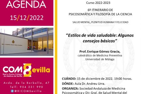 6º Itinerario de Psicosomática y Filosofía de la Ciencia:“Estilos de vida saludable: Algunos consejos básicos”