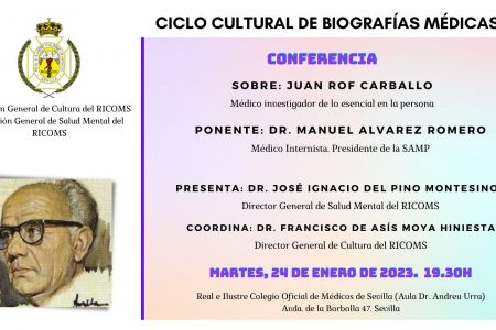 Conferencia sobre el Dr. Juan Rof Gallardo