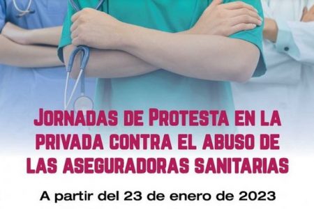 CARTEL CALENDARIO JORNADAS DE PROTESTA EN LA PRIVADA CONTRA EL ABUSO DE LAS ASEGURADORAS SANITARIAS