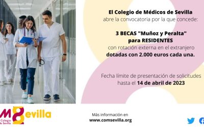 II convocatoria de becas «Muñoz y Peralta» del RICOMS para residentes que vayan a realizar rotación externa en el extranjero