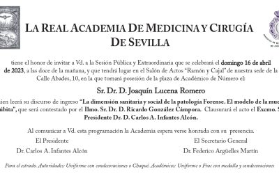 El Dr. Lucena Romero, nuevo nombramiento Académico de Número