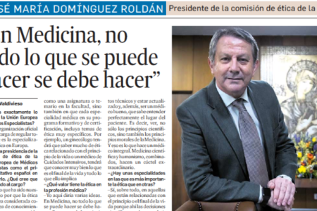 Entrevista al presidente de la Comisión Nacional de Ética y Deontología Médica