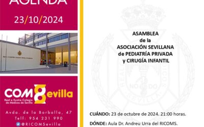 Convocatoria de asamblea de la Asociación Sevillana de Pediatría Privada y Cirugía Infantil el 23 de octubre en el RICOMS