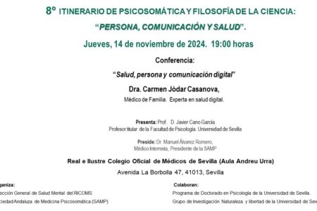 8º Itinerario de Psicosomática y Filosofía de la Ciencia: Salud, persona y comunicación digital