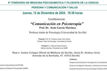 8º Itinerario de Psicosomática y Filosofía de la Ciencia: Comunicación en Psicoterapia