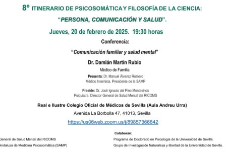 8º Itinerario de Medicina Psicosomática y Filosofía de la Ciencia: Comunicación familiar y salud mental