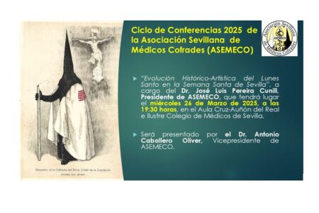 «Evolución histórico-artística del Lunes Santo en la Semana Santa de Sevilla», nueva conferencia de ASEMECO en el RICOMS