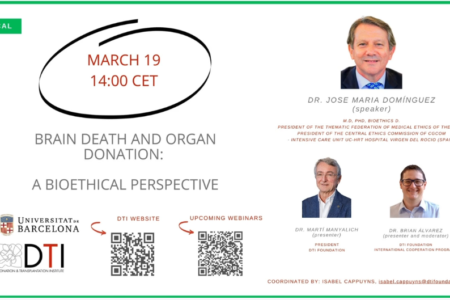 DTI clinical webinar “Brain death and organ donation: a bioethical perspective”
