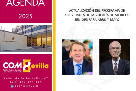 Novedades en el programa de actividades de la Vocalía de Médicos Séniors en abril y mayo