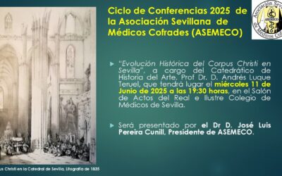 Conferencia del Prof. Andrés Luque dedicada a la «Evolución histórica del Corpus Christi en Sevilla» organizada por ASEMECO