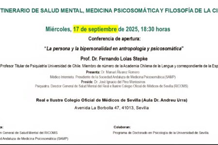 Arranca el 9º Itinerario de Salud Mental, Medicina Psicosomática y Filosofía de la Ciencia en el RICOMS