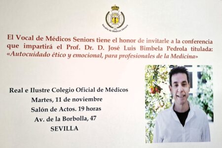 Nueva conferencia de la Vocalía de Médicos Séniors sobre «Autocuidado ético y emocional para profesionales de la Medicina»