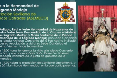 Visita de ASEMECO a la Hermandad de la Mortaja