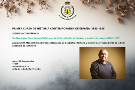 Continúa el «Curso de Historia Contemporánea de España», organizado por la Vocalía de Médicos Séniors, con la participación del historiador Manuel García Parody