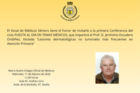 El Prof. Jerónimo Escudero abre el Ciclo de conferencias «Puesta al día en temas médicos» de la Vocalía de Médicos Séniors