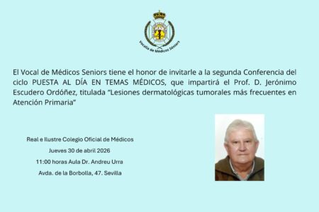 El Dr. Jerónimo Escudero continúa el Ciclo de conferencias «Puesta al día en temas médicos» de la Vocalía de Médicos Séniors