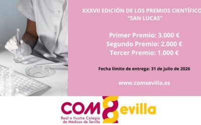 El Colegio de Médicos de Sevilla convoca la XXXVII edición de sus Premios San Lucas