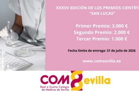 El Colegio de Médicos de Sevilla convoca la XXXVII edición de sus Premios San Lucas