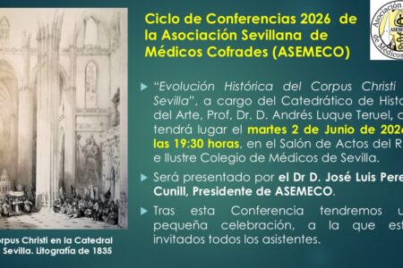 Andrés Luque diserta el 2 de junio en el RICOMS sobre la «Evolución histórica del Corpus Christi en Sevilla» en una nueva conferencia de ASEMECO