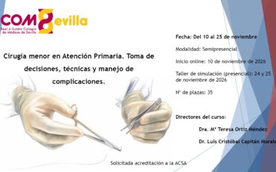 Curso de cirugía menor en Atención Primaria: toma de decisiones, técnicas y manejo de complicaciones