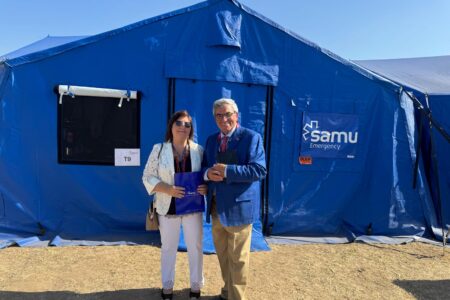 SAMU presenta en Tablada su hospital de campaña acreditado por la OMS para emergencias
