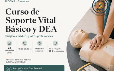 El 23 de septiembre, vuelven las sesiones del Curso de Soporte Vital Básico y DEA dirigido a médicos y otros profesionales